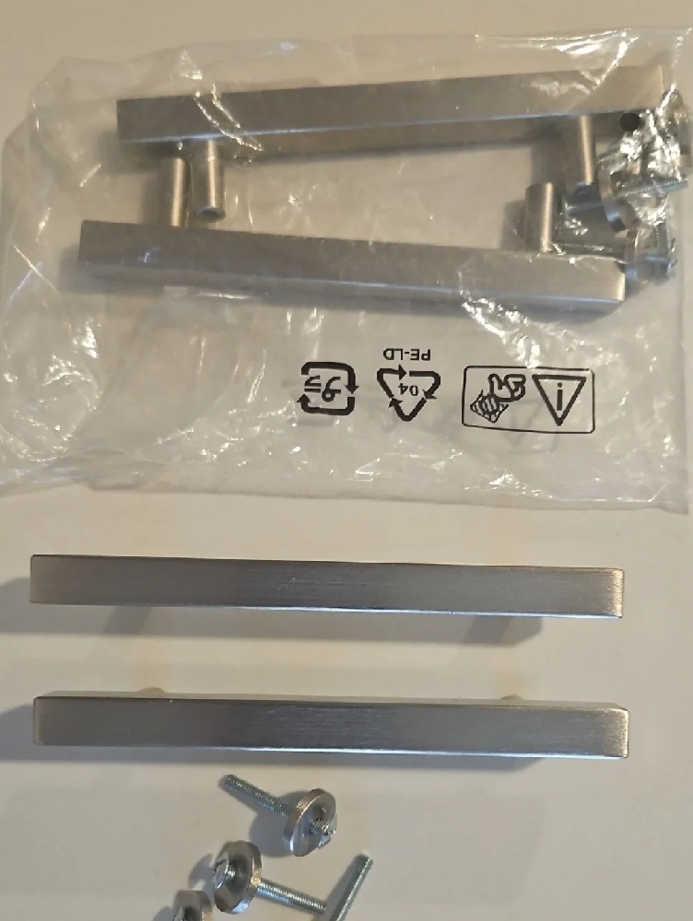 IKEA Modern Brushed Silver Cabinet Pulls